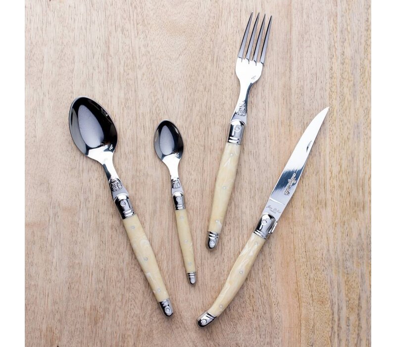 Laguiole Exclusive Besteckset 24-tlg. Leichter Horneffekt
