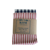 Kom Amsterdam Lot de 2 torchons 50x70 cm Normande Rayure rouge / Carreaux bleus