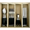 Retro Retro-Besteckset 24-teilig Schwarz