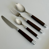 Ménagère Rétro 24 pièces Noir