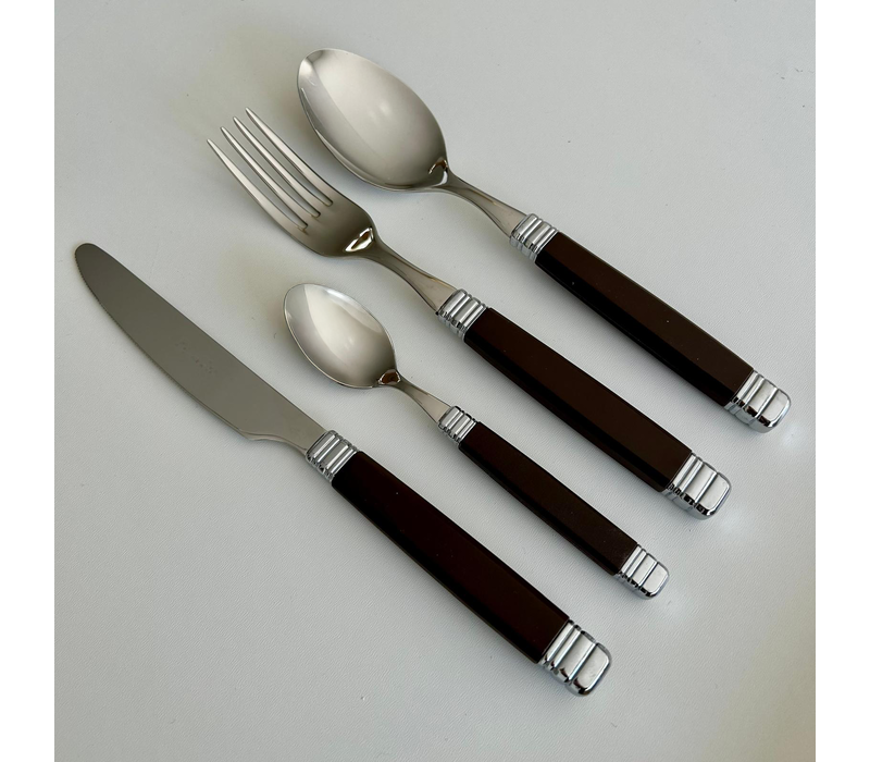 Ménagère Rétro 24 pièces Noir