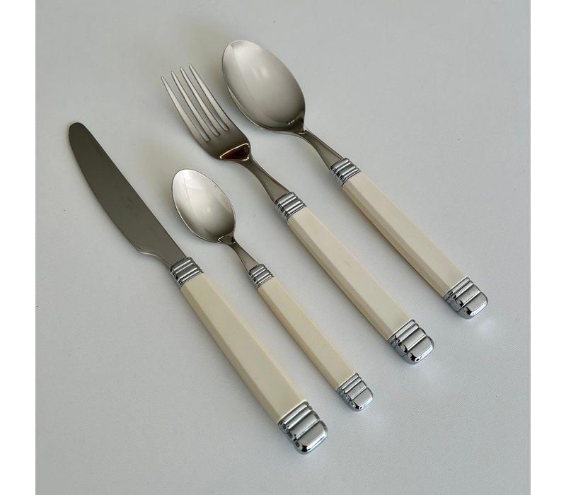 Retro-Besteckset 24-teilig Elfenbein