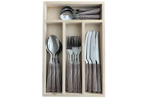 Marble Cutlery Set 24 pcs Beige