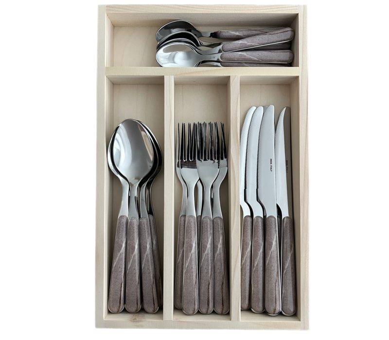 Marmer Bestekset 24-delig Beige