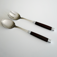 Couverts à Salade Rétro Marron