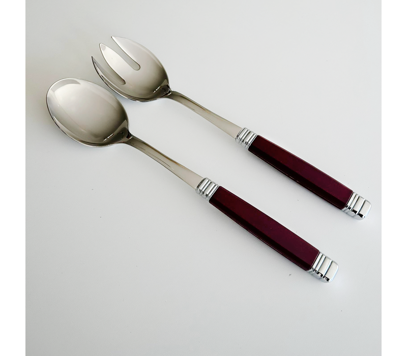 Retro Salad Servers 'Rust Brown'