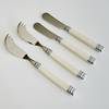 Retro Retro 2 Buttermesser & 2 Käsemesser Elfenbein