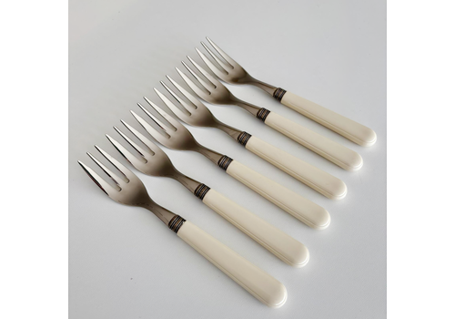 Manoir Manoir 6 Cake Forks Ivory