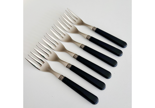 Manoir Manoir 6 Cake Forks Black