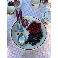 Dépôt d'Argonne lot de 6 tasses à cappuccino Arlequin, rouge