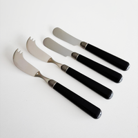 Taverne 2 Buttermesser & 2 Käsemesser Schwarz