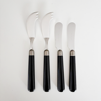 Taverne 2 Buttermesser & 2 Käsemesser Schwarz