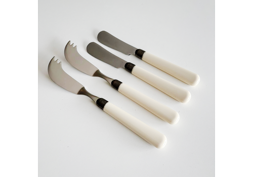 Taverne Taverne 2 Buttermesser & 2 Käsemesser Elfenbein
