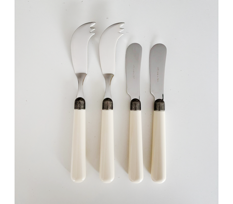 Taverne 2 Buttermesser & 2 Käsemesser Elfenbein