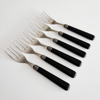 Taverne 6 Fourchettes à Gâteaux Noir