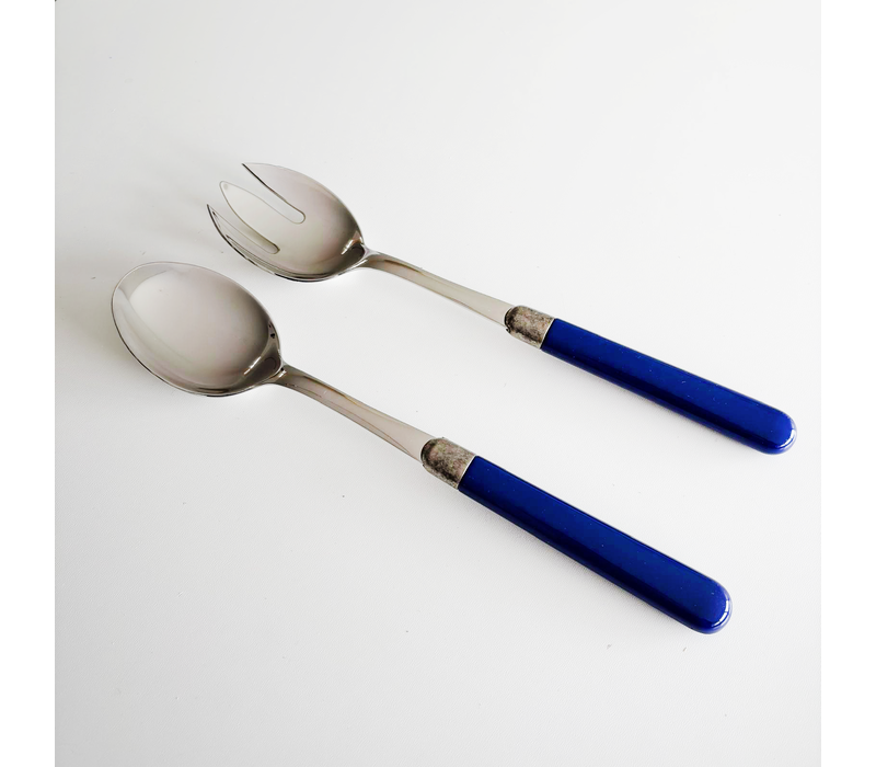 Tavern Salad Servers Dark Blue
