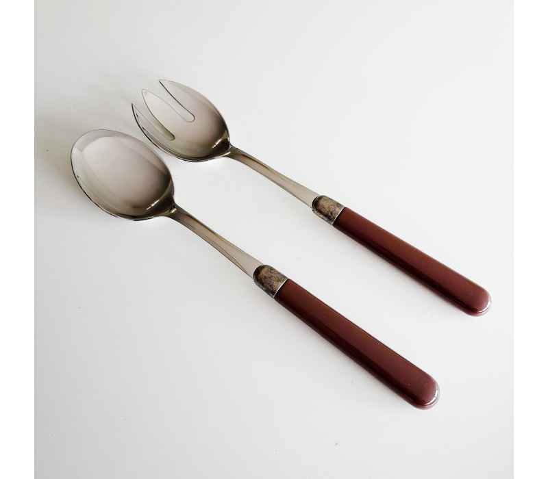 Taverne Salad Servers Walnut Brown