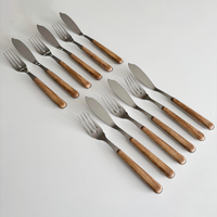 Wood Style Couverts à Poisson 12 Pièces « Cèdre »