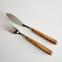 Wood Style Couverts à Poisson 12 Pièces « Cèdre »