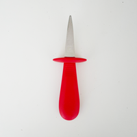 Jean Dubost Couteau à Huîtres Manche Plastique Rouge