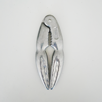 Laguiole Seafood Set 'Stainless Steel' in Display - 1 Steel Crab Cracker & 4 Crab Forks | Perfect for Crab