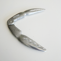 Laguiole Seafood Set 'Stainless Steel' in Display - 1 Steel Crab Cracker & 4 Crab Forks | Perfect for Crab