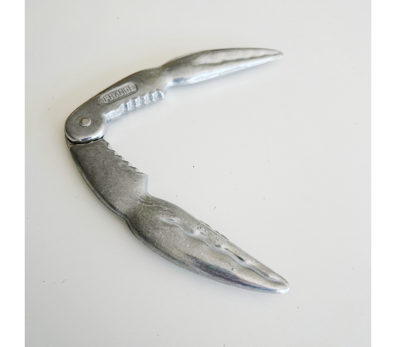 Laguiole Seafood Set 'Stainless Steel' in Display - 1 Steel Crab Cracker & 4 Crab Forks | Perfect for Crab