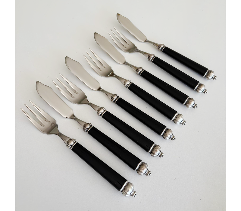 Bugatti Fischbesteck für 4 Personen 'Schwarz'