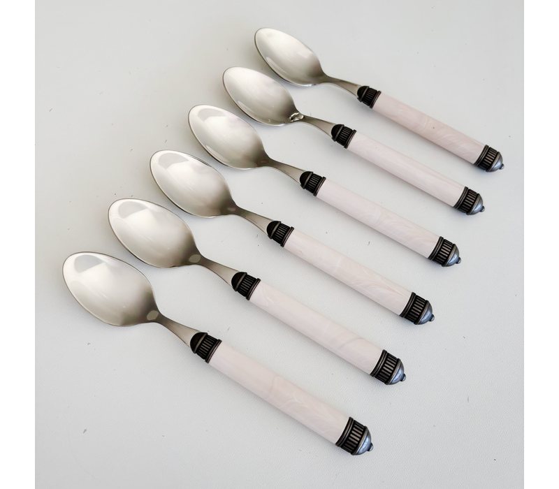 Bugatti Espresso lepeltjes voor 6 personen Crème