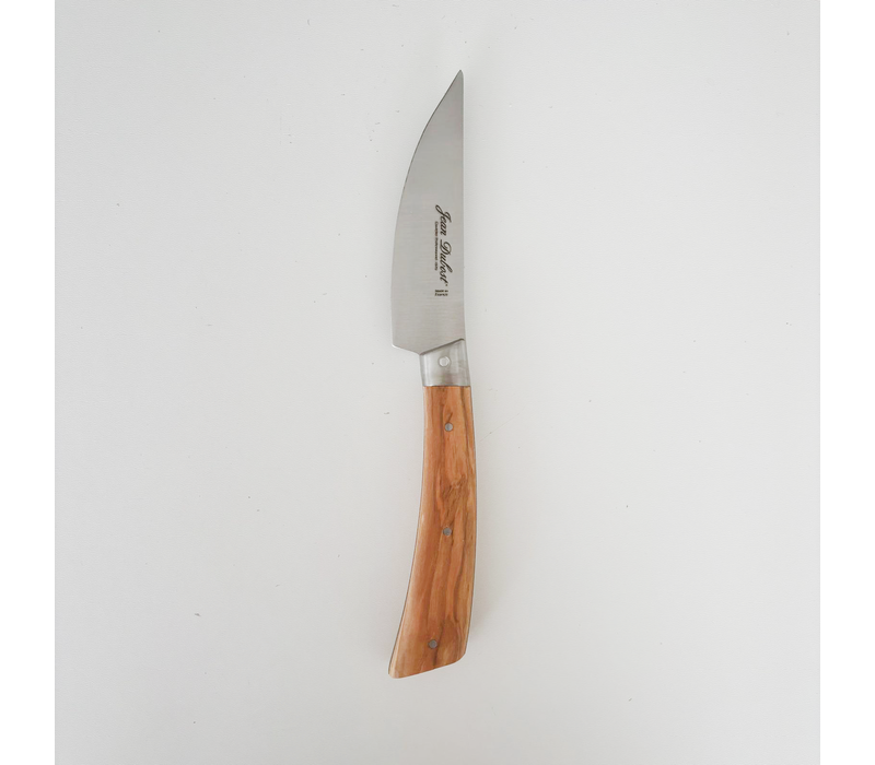 Jean Dubost – Set of 6 Table Knives, Olive Wood Handles, Stainless Steel