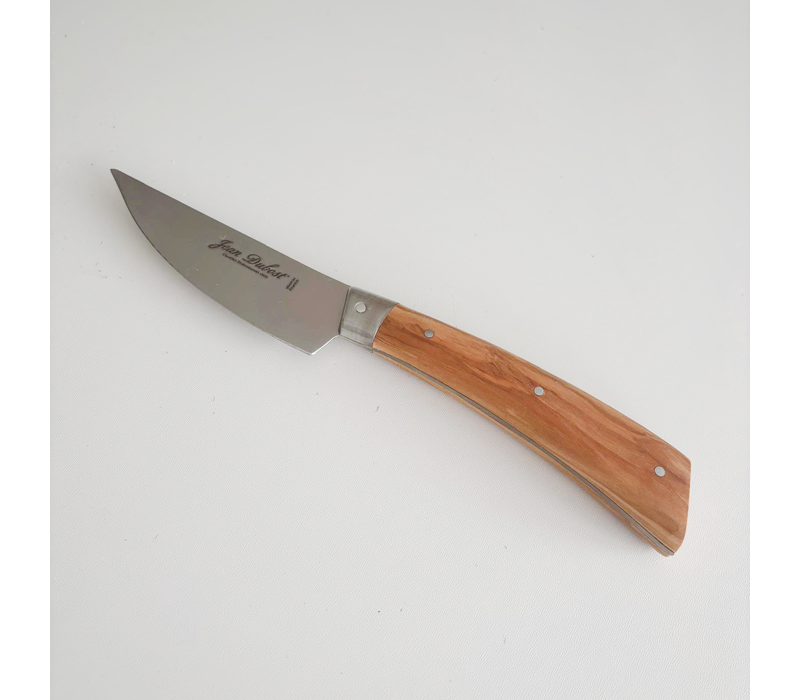 Jean Dubost – Set of 6 Table Knives, Olive Wood Handles, Stainless Steel