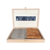 Jean Dubost Jean Dubost – Set of 6 Table Knives, Olive Wood Handles, Stainless Steel