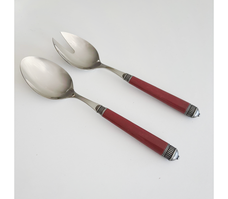 Bugatti Opera salad servers 24 cm 'Red'