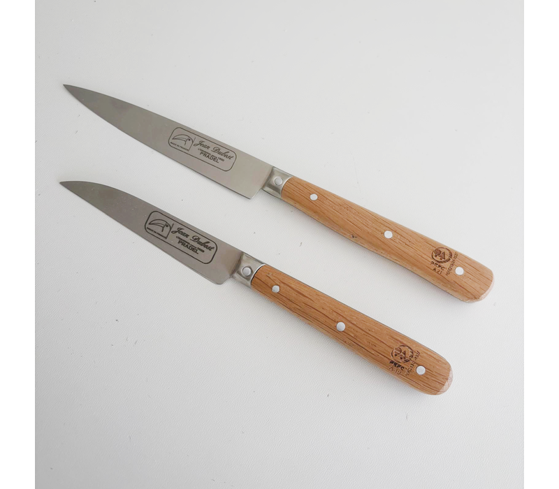 Jean Dubost Pradel Set van Schilmesje (18 cm) en Groentemes (20,5 cm) 'Eikenhout'