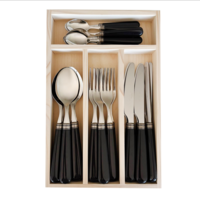 Manoir Cutlery Set 24-piece Black