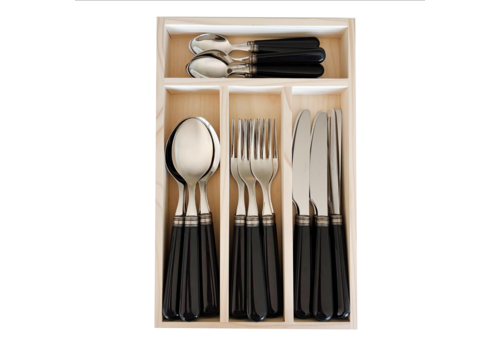 Manoir Manoir Cutlery Set 24-piece Black