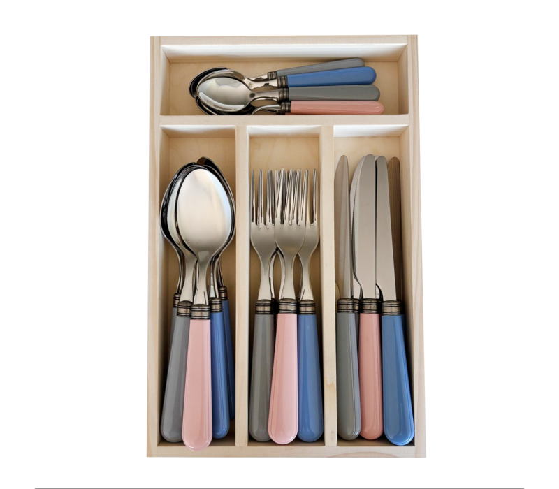 Manoir Bestekset 24-delig Pastel Mix