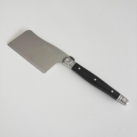 Laguiole Classic Cheese Hatchet and Cheese Knife Black with Cutting Board