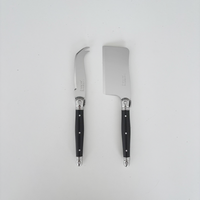 Laguiole Classic Käsebeil und Käsemesser Schwarz mit Schneidebrett