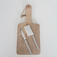 Laguiole CLaguiole Classic Hachette à Fromage et Couteau à Fromage en Acier Inoxydable avec Planche à Découper