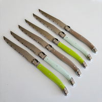 Laguiole 6 Classic Steak knives Vineyard in Wooden Box