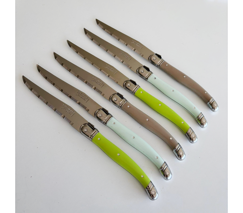 Laguiole 6 Classique Couteaux à Steak Vignoble en Coffret en Bois