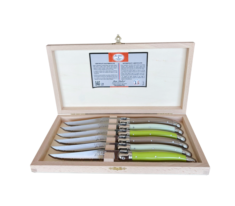 Laguiole 6 Classique Couteaux à Steak Vignoble en Coffret en Bois