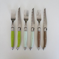 Laguiole Classic 6 Steak Knives & 6 Forks Vineyard in Box