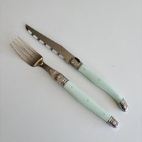 Laguiole Classic 6 Steak Knives & 6 Forks Vineyard in Box