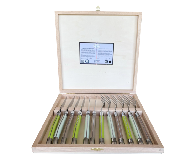 Laguiole Classic 6 Steakmesser & 6 Gabeln Vineyard in Box