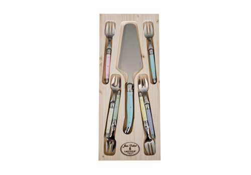 Laguiole Laguiole Classic Tortenheber & 6 Gabeln Pastell