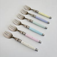 Laguiole Classic Taartschep & 6 Vorkjes Pastel