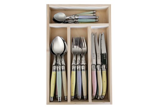 Laguiole Laguiole Classic Couverts Steak 24 Pièces Mélange de Pastel