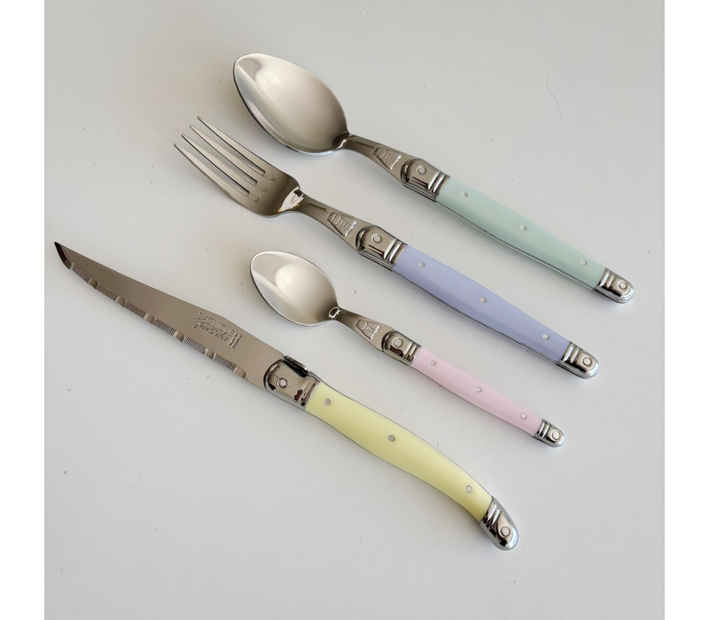 Laguiole Classic Steak Bestekset 24-delig Pastel Mix